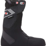 DC Judge BOA Snowboard Boots 2024 - Black snowboard boots with a white logo on the side and red accents.