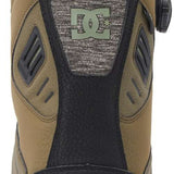 DC Judge BOA Snowboard Boots 2024 - A pair of tan snowboard boots with a gray patterned fabric on the tongue and heel, featuring a black BOA dial.