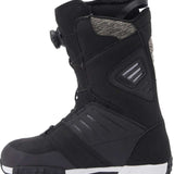 DC Judge BOA Snowboard Boots 2024 - Black snowboard boots with a textured pattern on the side and a white stripe near the sole.