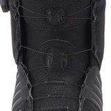 DC Judge BOA Snowboard Boots 2024 - Black snowboard boots with white accents and a round black BOA dial on the side.