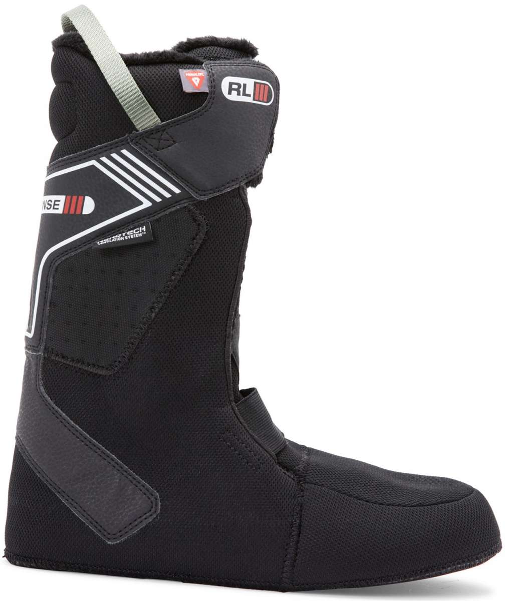 DC Judge BOA Snowboard Boots 2024 - Black snowboard boots with a white logo on the side and silver buckles.