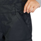 DC Juniors Roadblock Bib 2023 - Black bib with white DC logo on left leg and black zipper down center front.