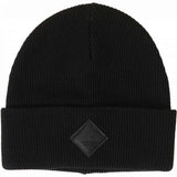 DC Label Beanie 2024 - Black beanie with a small black label on the front.