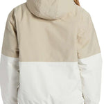 DC Women's Nexus Reversible Anorak Jacket 2024 - A tan and white jacket with a hood, featuring a reversible design.
