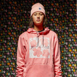 DC Women's AW Snowstar Fleece Hoodie 2024 - A black hoodie with a white snowboarder graphic on the front.