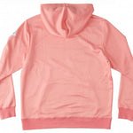 DC Women's AW Snowstar Fleece Hoodie 2024 - A pink hoodie with a white logo on the left chest and a small black tag on the right sleeve.