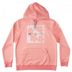 DC Women's AW Snowstar Fleece Hoodie 2024 - A light blue hoodie with a white DC logo on the chest and a drawstring hood.