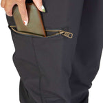 DC Women's Collective Shell Bib 2023 - Black bib with white logo on left thigh and black zipper down center front.