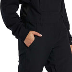 DC Women's Crusade Shell Bib Pant 2024 - Black bib pants with a zippered fly and adjustable straps on the sides.