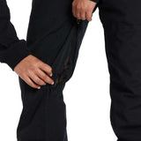 DC Women's Crusade Shell Bib Pant 2024 - Black bib overalls with zippered leg openings and adjustable waistband.