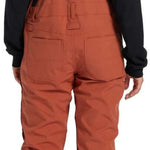 DC Women's Crusade Shell Bib Pant 2024 - Black bib with white trim and silver hardware, zippered leg pockets.