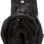 DC Women's Lotus BOA Snowboard Boots 2024 - Black snowboard boots with a white logo on top and silver buckles.