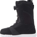 DC Women's Lotus BOA Snowboard Boots 2024 - Black snowboard boots with a textured pattern on the upper material and white soles.