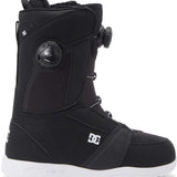 DC Women's Lotus BOA Snowboard Boots 2024 - Black snowboard boots with a textured pattern on the toe and heel areas, featuring a round black BOA dial on the side.