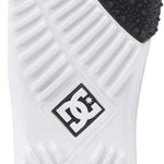 DC Women's Mora BOA Snowboard Boots 2024 - White snowboard boots with a black BOA dial and silver hardware.