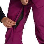 DC Women's Nonchalant Insulated Pant 2024 - Black insulated snow pants with a zippered pocket on the side of one leg.