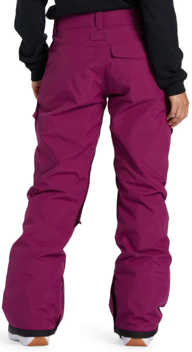DC Women's Nonchalant Insulated Pant 2024 - Black snow pants with a subtle white stripe down the side of each leg.