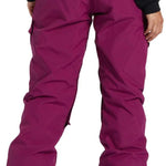 DC Women's Nonchalant Insulated Pant 2024 - Black snow pants with a subtle white stripe down the side of each leg.