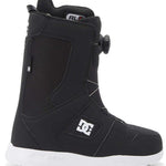 DC Women's Phase BOA Snowboard Boots 2024 - Black snowboard boots with a white logo on the side and a black BOA dial on top.