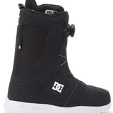 DC Women's Phase BOA Snowboard Boots 2024 - Black snowboard boots with a white logo on the side and a black BOA dial on top.