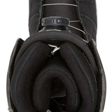 DC Women's Phase BOA Snowboard Boots 2024 - Black snowboard boots with a white logo on the side and silver hardware.
