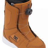 DC Women's Phase BOA Snowboard Boots 2024 - Black boots with a white sole and silver laces.