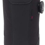 DC Women's Phase Pro BOA Snowboard Boots 2024 - Black boots with a pink DC logo on the back strap and white laces.