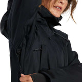 DC Women's Phoenix Insulated Parka 2024 - A black parka with a high collar and zippered pockets.