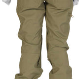 DC Women's Viva Shell Pant 2023 - A pair of khaki-colored snow pants with a zippered pocket on the right thigh and a small zippered pocket on the left hip.