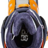 DC Phantom BOA Snowboard Boots 2024 - A pair of snowboard boots with a predominantly black upper and orange accents, featuring a BOA closure system on top.