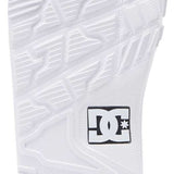 DC Phase BOA Snowboard Boots 2024 - White snowboard boots with a textured rubber outsole and silver metal BOA dials on the side.