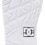DC Phase BOA Snowboard Boots 2024 - White snowboard boots with a textured rubber outsole and silver metal BOA dials on the side.