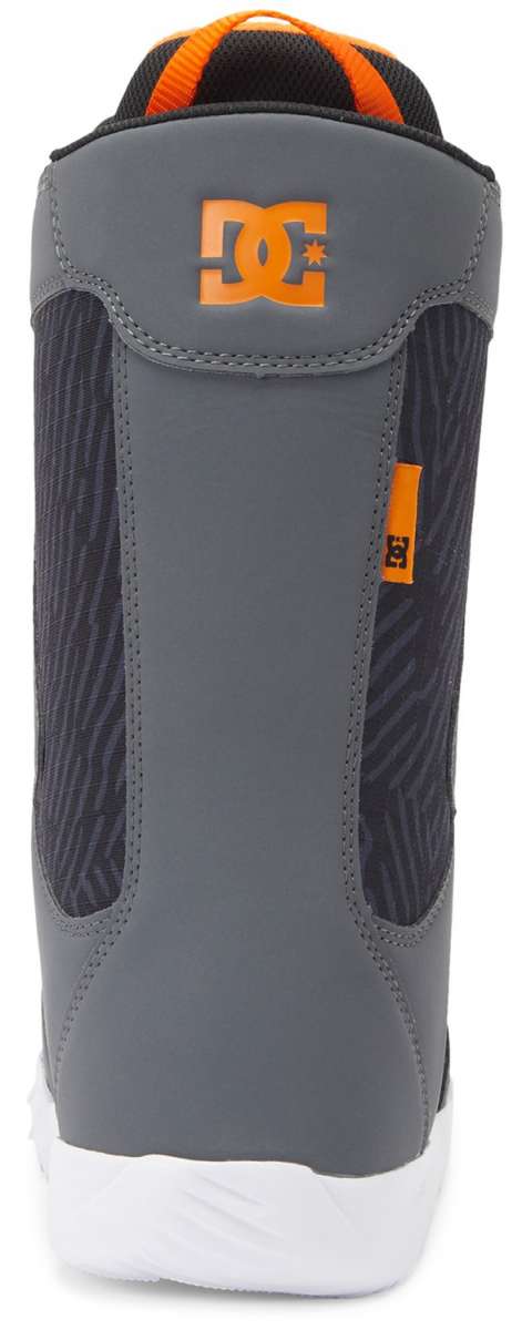 DC Phase BOA Snowboard Boots 2024 - A pair of snowboard boots with a black and orange color scheme, featuring a distinctive "BOA" logo on the side.