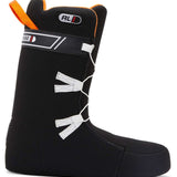 DC Phase BOA Snowboard Boots 2024 - Black boots with white laces and a silver BOA dial on top.