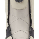 DC Phase BOA Snowboard Boots 2024 - Black snowboard boots with a silver logo on top and white laces.