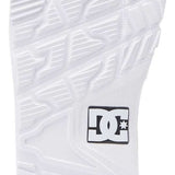 DC Phase BOA Snowboard Boots 2024 - White snowboard boots with a textured rubber outsole and silver metal BOA dials on the side.