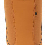 DC Phase BOA Snowboard Boots 2024 - A pair of tan snowboard boots with a black logo on the back heel and a black sole.