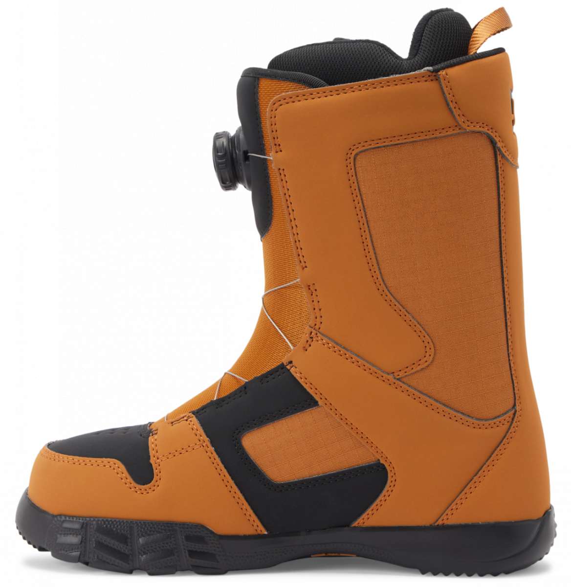 DC Phase BOA Snowboard Boots 2024 - Black boots with a white logo on top and silver buckles.