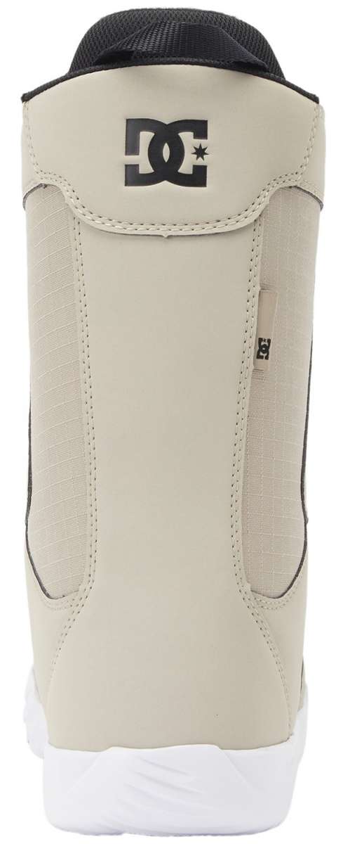 DC Phase BOA Snowboard Boots 2024 - A pair of snowboard boots with a black and white color scheme, featuring a distinctive "BOA" logo on the side.