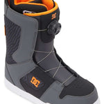DC Phase BOA Snowboard Boots 2024 - Black boots with orange accents and a black BOA dial on top.