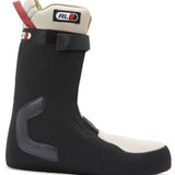 DC Premier Hybrid Snowboard Boots 2024 - A pair of snowboard boots with a predominantly black upper and white accents on the toe box, heel, and tongue.