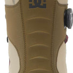 DC Premier Hybrid Snowboard Boots 2024 - A pair of snowboard boots with a predominantly black upper and white accents, featuring a distinctive red stripe on the side.