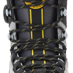 DC Premier Hybrid Snowboard Boots 2024 - A pair of snowboard boots with a predominantly black upper and yellow accents on the laces, tongue, and heel.