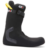 DC Premier Hybrid Snowboard Boots 2024 - A pair of black snowboard boots with a yellow strap on the back.