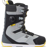 DC Premier Hybrid Snowboard Boots 2024 - A pair of snowboard boots with a predominantly black upper and yellow accents on the heel and toe.