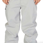 DC Primo Shell Pant 2023 - Black snow pants with a zippered pocket on the left thigh and adjustable Velcro straps at the waist.