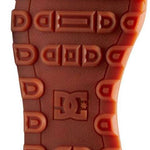 DC Pure High Top Winter Shoes 2022 - A pair of high-top shoes with a thick sole and laces, featuring a brown upper portion.