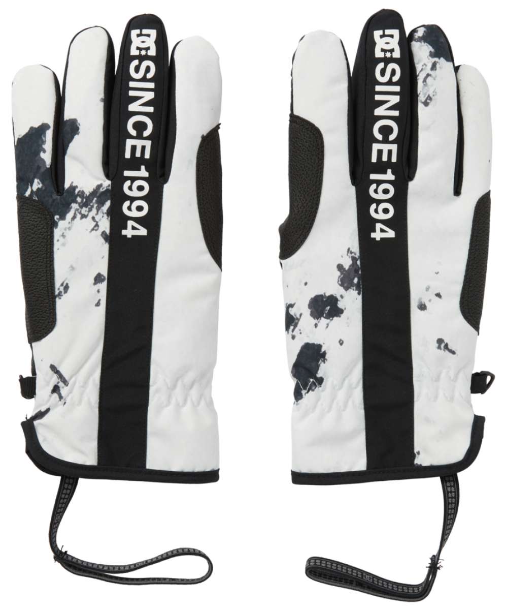 DC Salute Gloves 2024 - Black gloves with white logo on wrist strap.