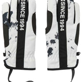 DC Salute Gloves 2024 - Black gloves with white logo on wrist strap.