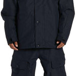 DC Servo Insulated Jacket - Black jacket with a hood, two chest pockets and one zippered pocket on the left side.